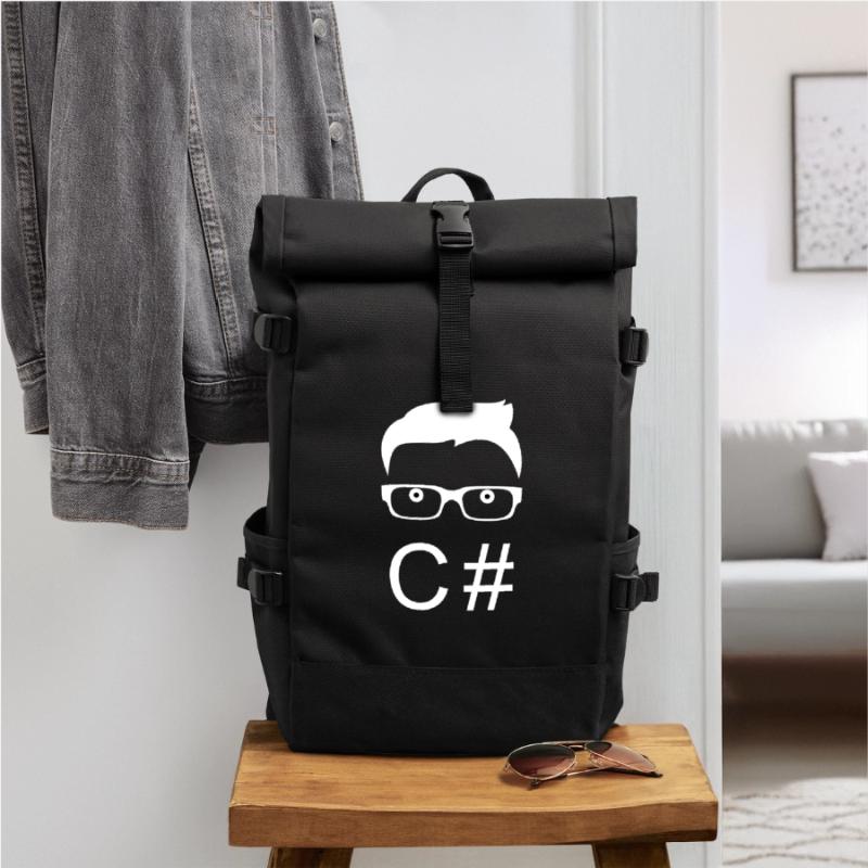 See Sharp C# C-Sharp Rolltop Rucksack