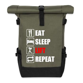 weightlifting - Roll Top Backpack - olive/black - Front