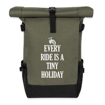 Dire vélo - Sac à dos roll top - olive/noir - Devant