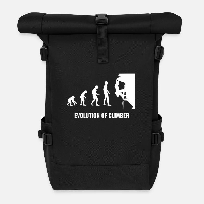 Escalade sport rock montagne nature évolution blanc - Sac à dos roll top - noir