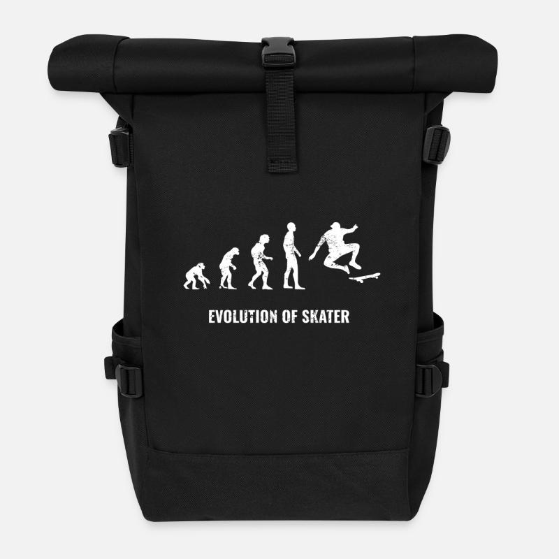 Skater skateboard sport roues de route cool evolut - Sac à dos roll top - noir
