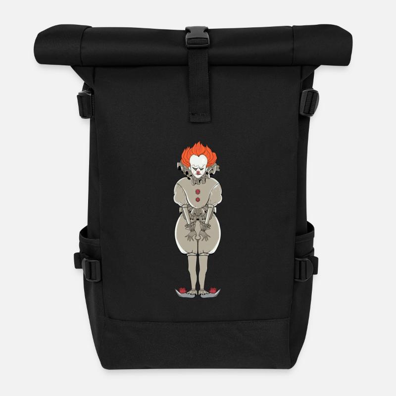 clown maléfique - Sac à dos roll top - noir