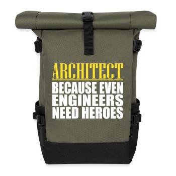 architecte - Sac à dos roll top - olive/noir - Devant