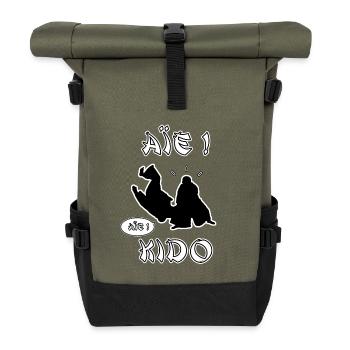 OUI! KIDO - WORDS OF WORDS - FRANCOIS VILLE - Roll Top Backpack - olive/black - Front
