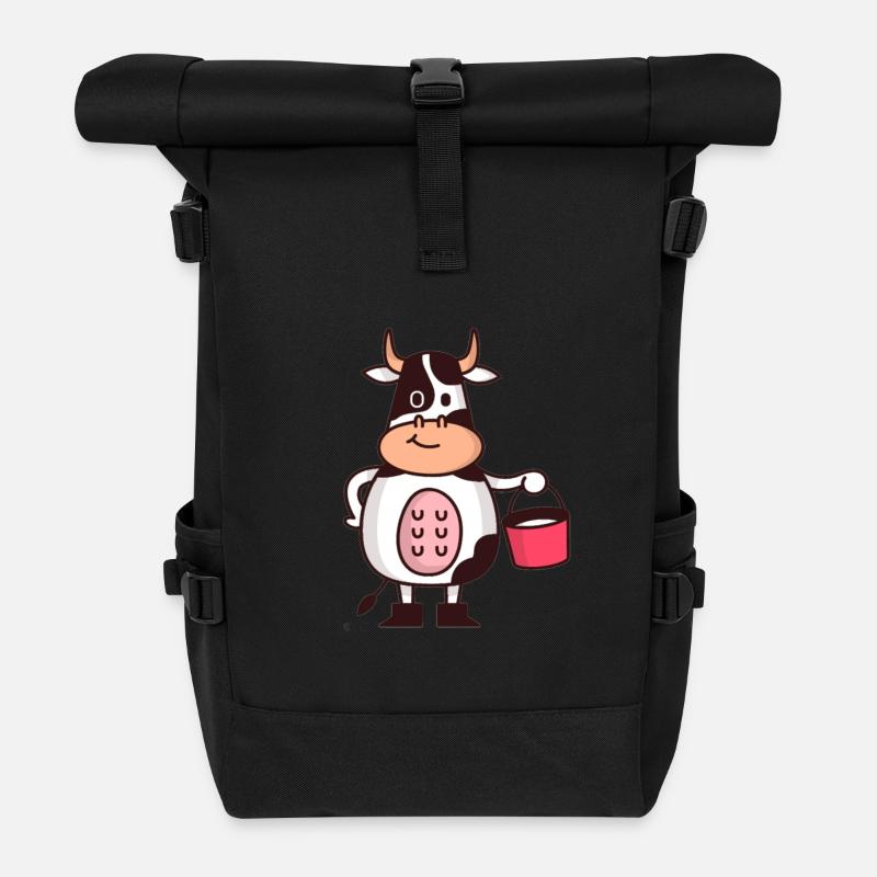 Vaches vache - Sac à dos roll top - noir