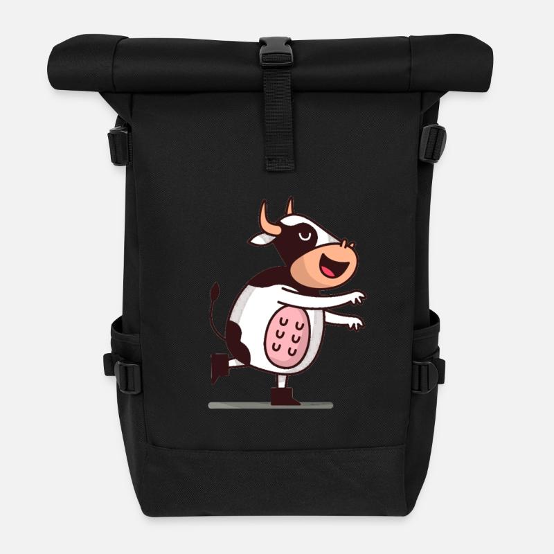 Vaches vache - Sac à dos roll top - noir