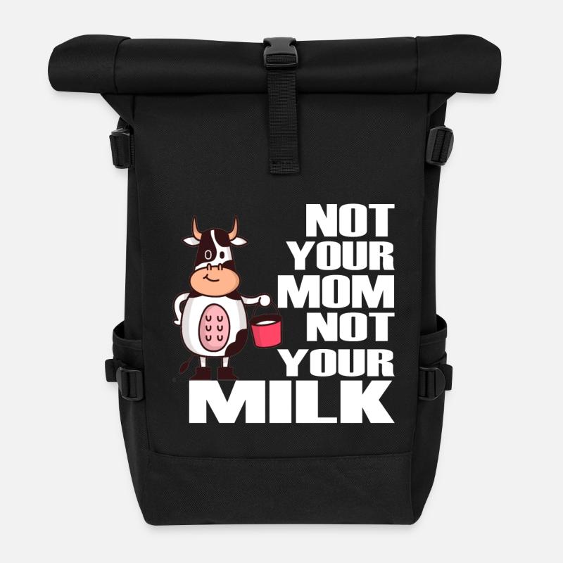 Vegan - Rolltop Rucksack - Schwarz