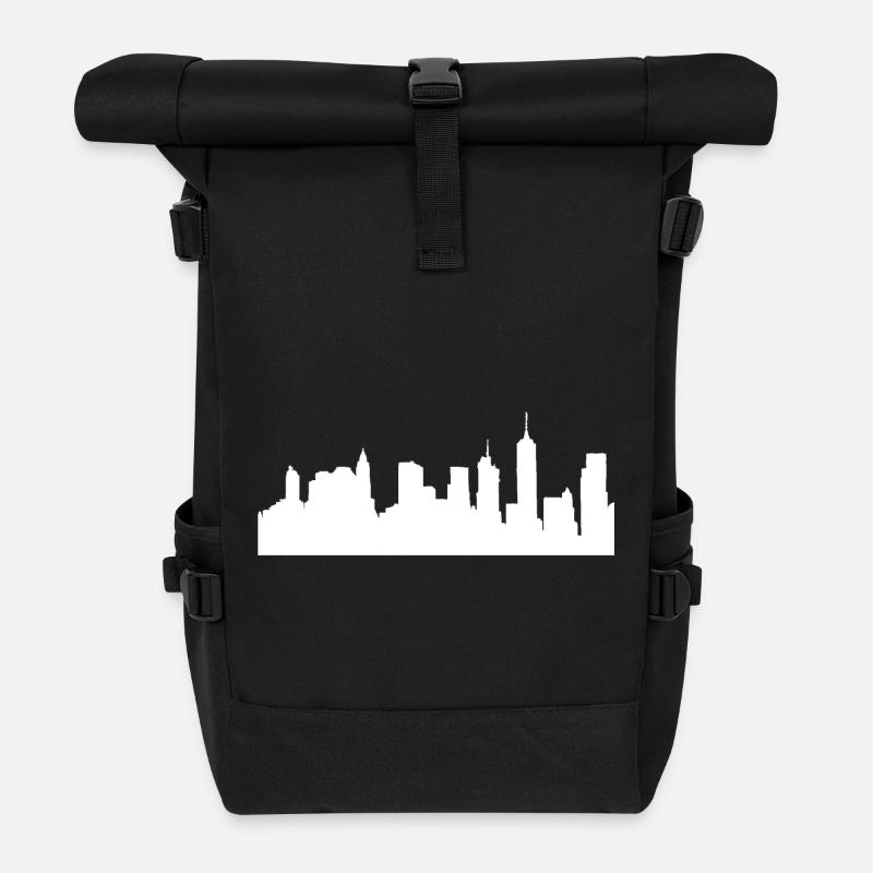 Stadt - Rolltop Rucksack - Schwarz