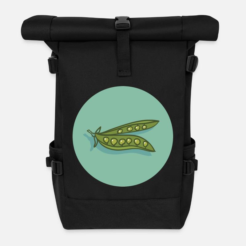 Veganer Vegetarier Tierschutz Geschenkidee - Rolltop Rucksack - Schwarz