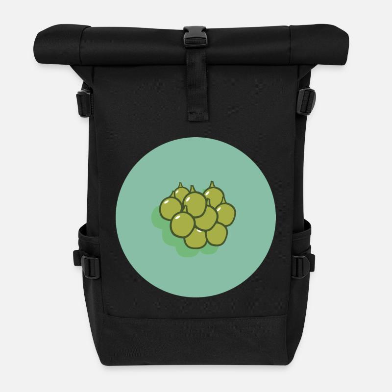Idée de cadeau de végétarien végétarien - Sac à dos roll top - noir