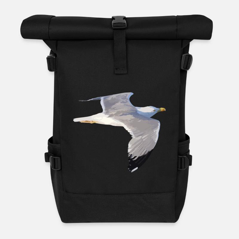 gull - Roll Top Backpack - black