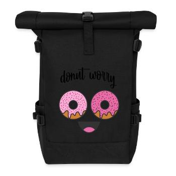 lustige Sprüche - Rolltop Rucksack - Schwarz - Vorne