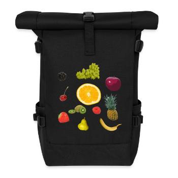 fruit - Roll Top Backpack - black - Front