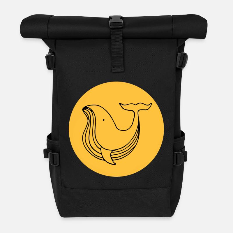 Wal - Rolltop Rucksack - Schwarz