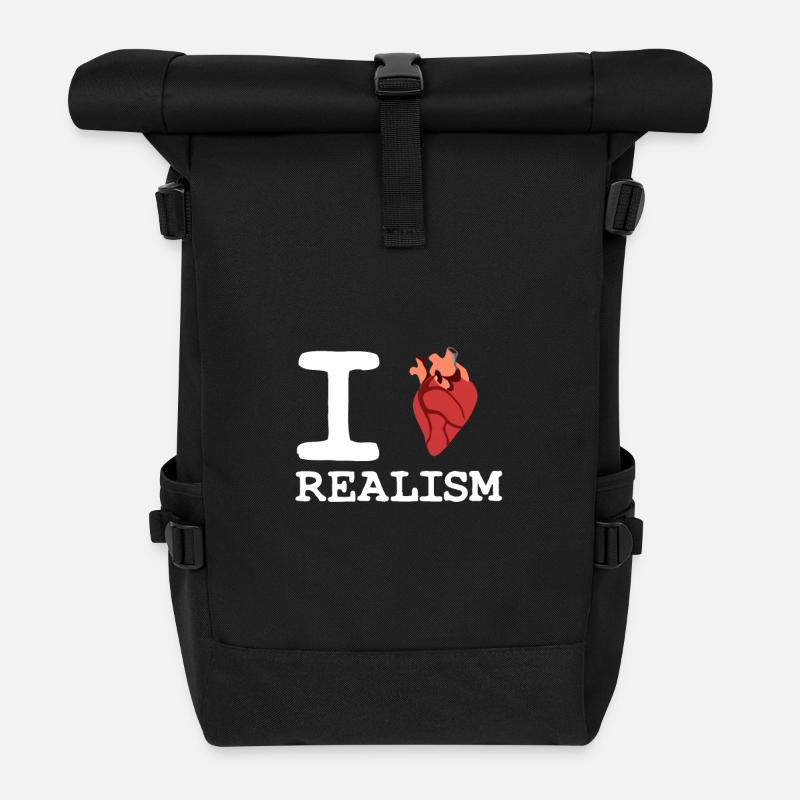 LOVE REALISM Herz Organ - Rolltop Rucksack - Schwarz