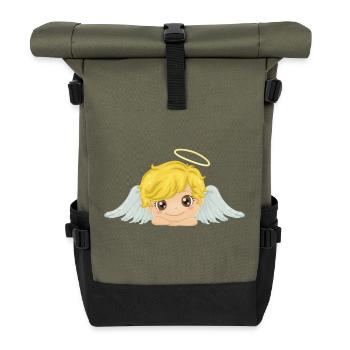 Sweet guardian angel - Roll Top Backpack - olive/black - Front