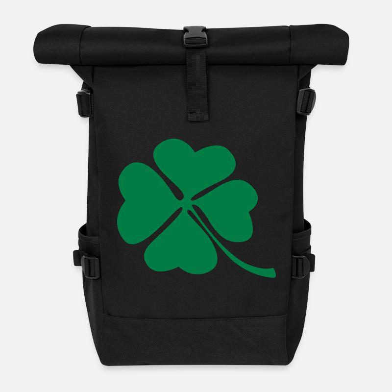 Kleeblatt - Rolltop Rucksack - Schwarz