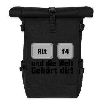 alt f4 - Rolltop Rucksack - Schwarz - Vorne