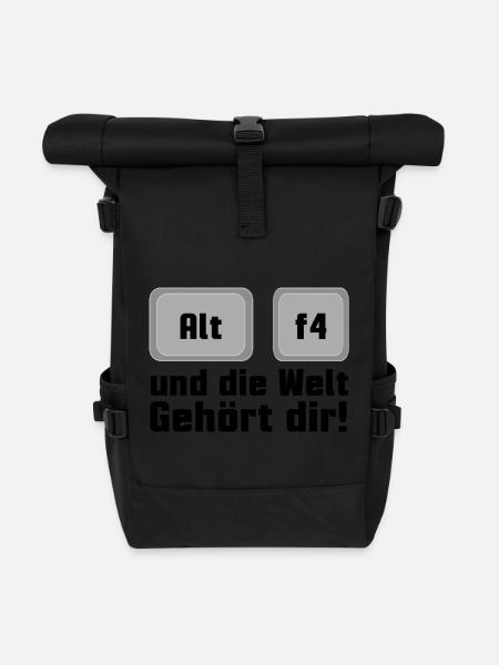 alt f4 - Rolltop Rucksack - Schwarz