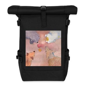 Qui obtient la balle - Sac à dos roll top - noir - Devant