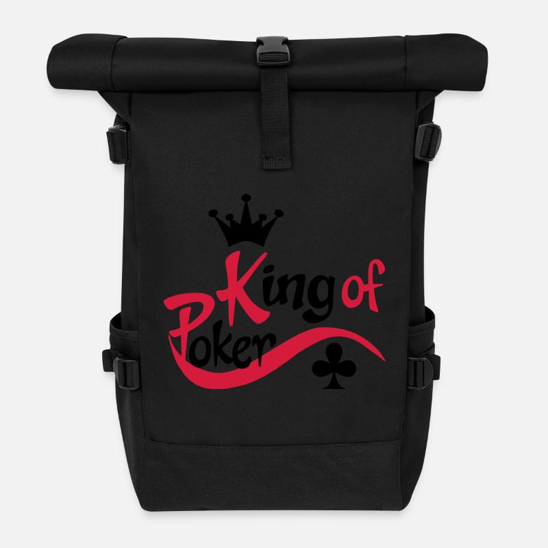 poker - Roll Top Backpack - black