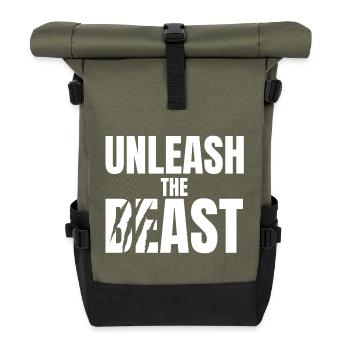 Libérez la bête - Sac à dos roll top - olive/noir - Devant