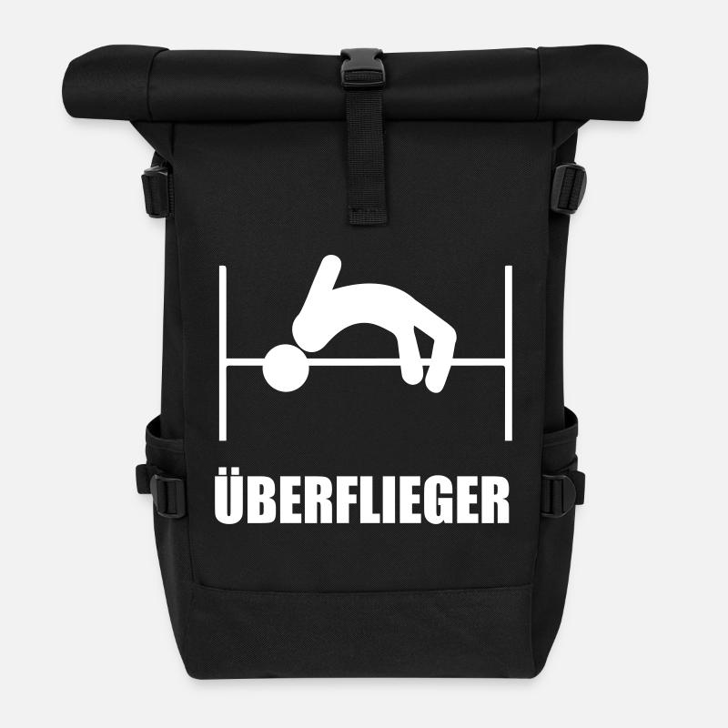 Hochsprung - Rolltop Rucksack - Schwarz