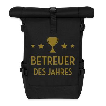 Betreuer Betreuerin Gruppenleiter Kind Gastgeber - Rolltop Rucksack - Schwarz - Vorne