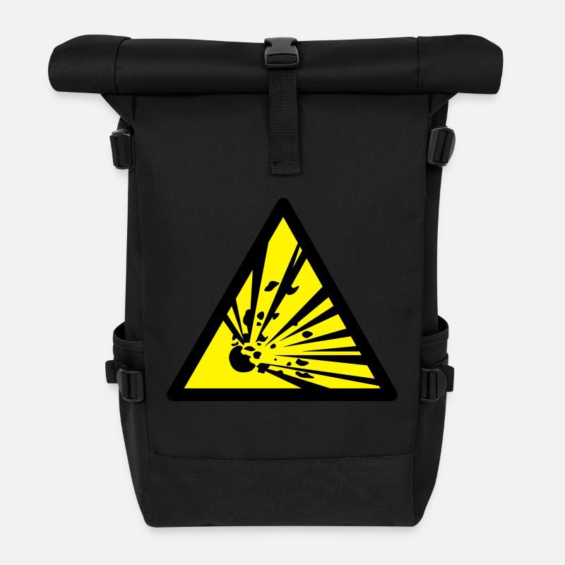 explosion - Rolltop Rucksack - Schwarz