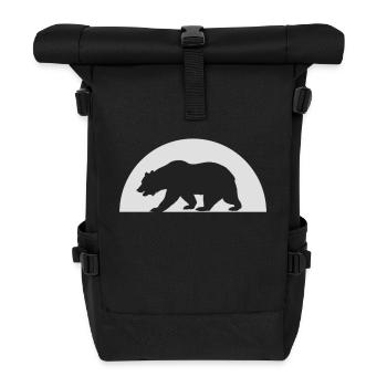 Papa Bär - Rolltop Rucksack - Schwarz - Vorne