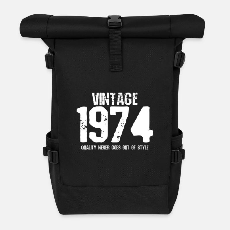 1974 - Rolltop Rucksack - Schwarz