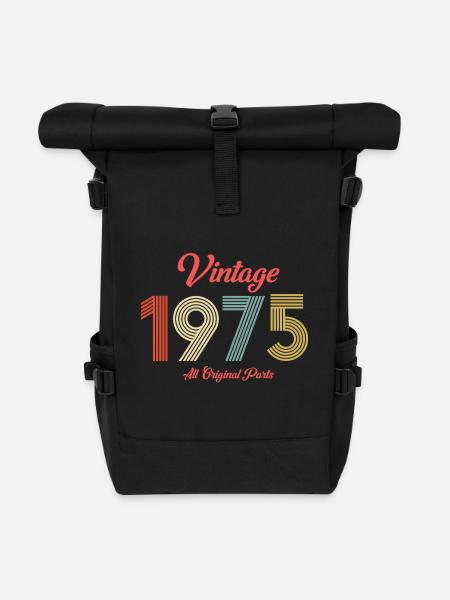 1975 - Roll Top Backpack - black