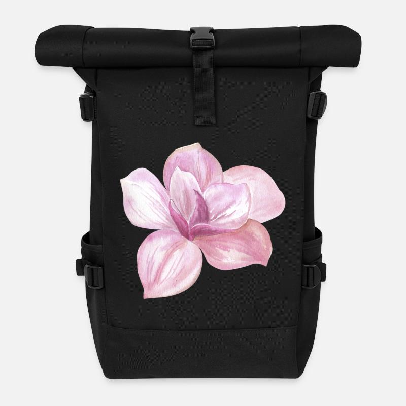 Blume - Rolltop Rucksack - Schwarz