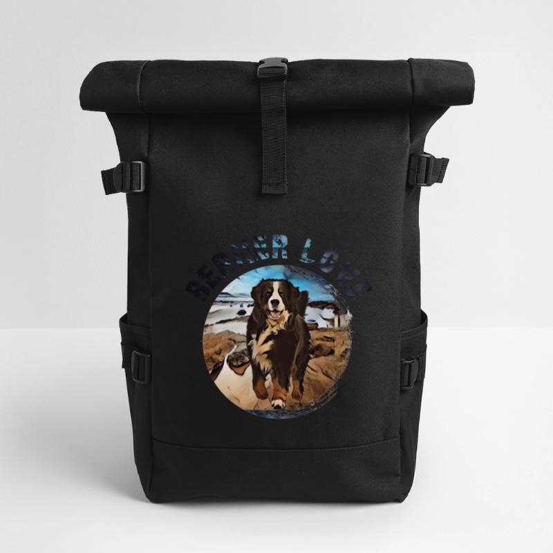 Bernese mountain dog Roll Top Backpack