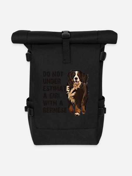 Berner Berghund - Rolltop Rucksack - Schwarz