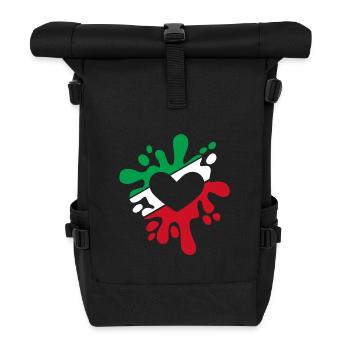 Iran symbole drapeau tache de couleurs cadeau - Sac à dos roll top - noir - Devant