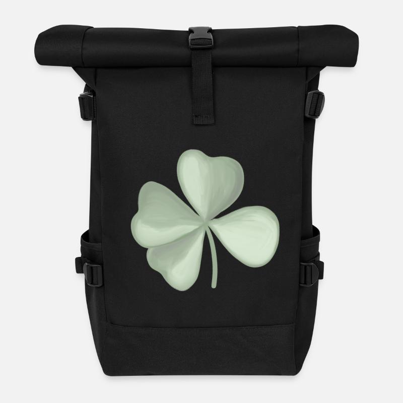 Kleeblatt pastell - Rolltop Rucksack - Schwarz