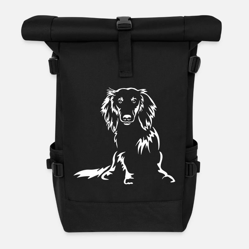 Dackel "Black Edition" - Rolltop Rucksack - Schwarz