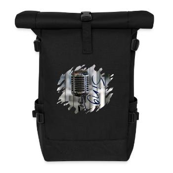 singen - Rolltop Rucksack - Schwarz - Vorne
