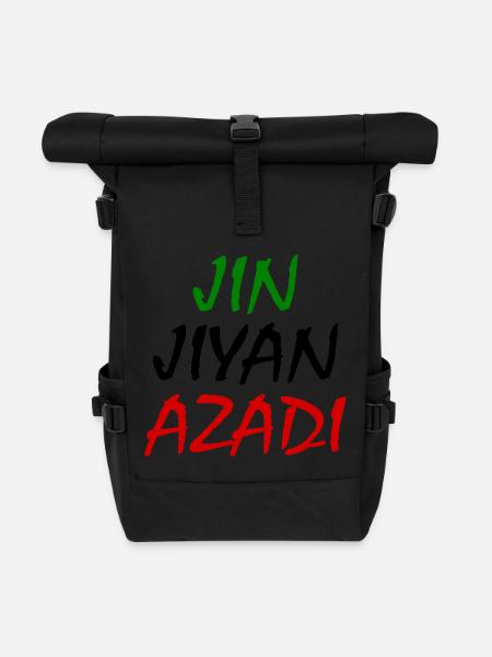 jin jiyan azadi iran - Rolltop Rucksack - Schwarz