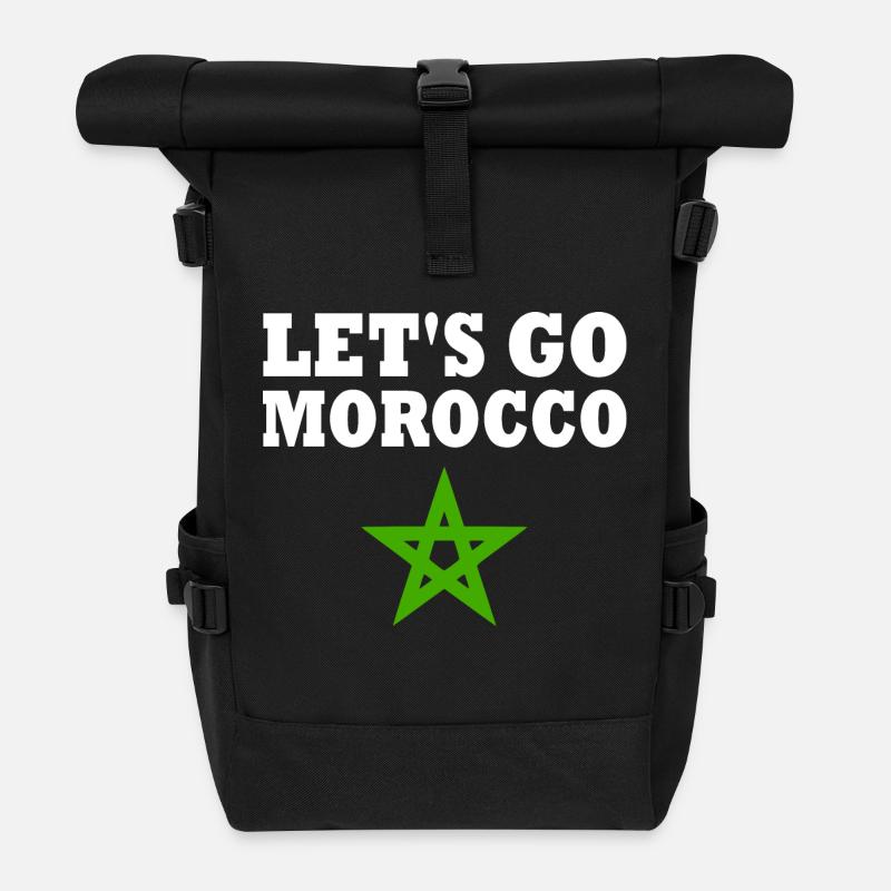 Marokko - Rolltop Rucksack - Schwarz