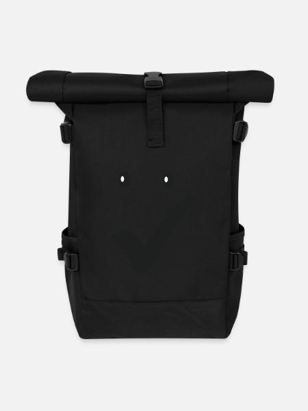 Fine smile - Fine face A04. - Roll Top Backpack - black