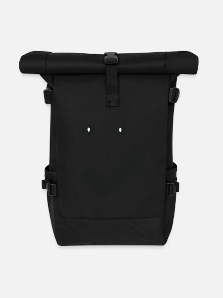 Feines Lächeln - Feines Gesicht B01. - Rolltop Rucksack - Schwarz