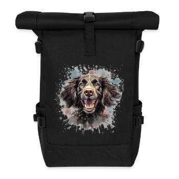 Dog - Roll Top Backpack - black - Front
