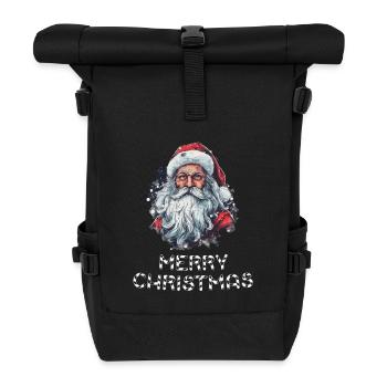 Weihnachtsmann - Marry Christmas - Rolltop Rucksack - Schwarz - Vorne