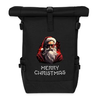 Santa Claus - Marry Christmas - Roll Top Backpack - black - Front