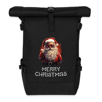 Santa Claus - Marry Christmas - Roll Top Backpack - black - Front