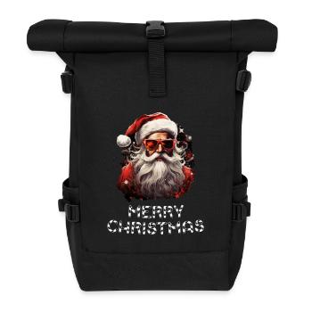 Santa Claus - Marry Christmas - Roll Top Backpack - black - Front