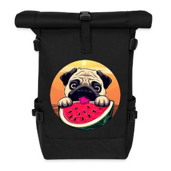 Carlin au melon au coucher du soleil, été - Sac à dos roll top - noir - Devant