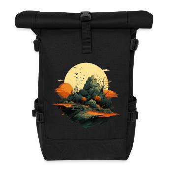 Landscape - Roll Top Backpack - black - Front